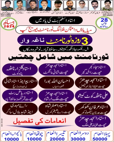 میلہ یاراں دا علاقائی ٹورنامنٹ ایورج کپ بیساکھ 2024